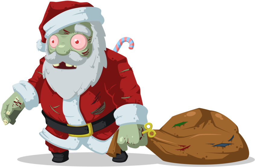 Zombie Santa By Xar623 - Zombie Santa Png (900x655)