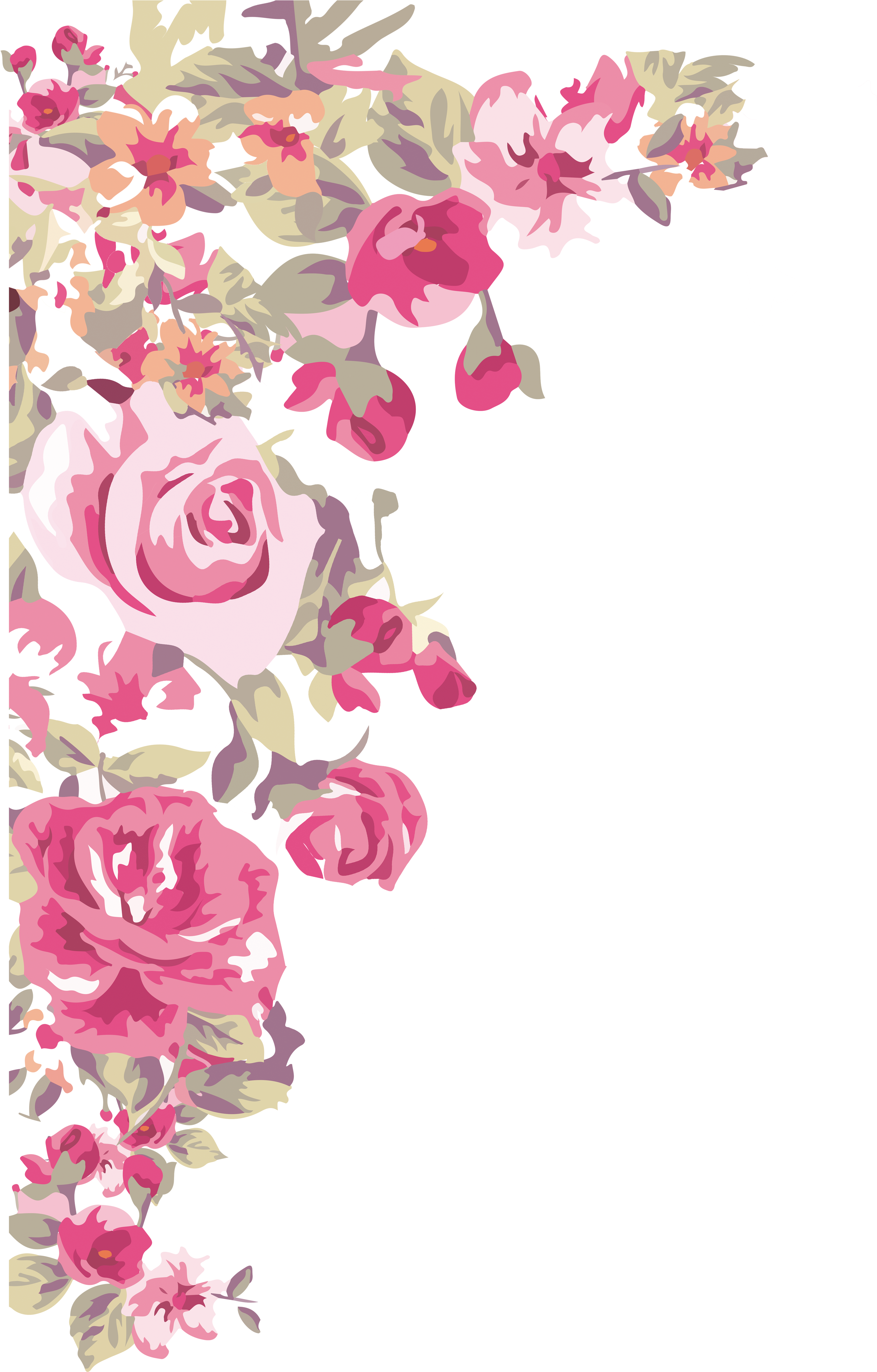 -painted Flowers Corner - Cute Birthday Wishes For Best Friends (4500x4500)