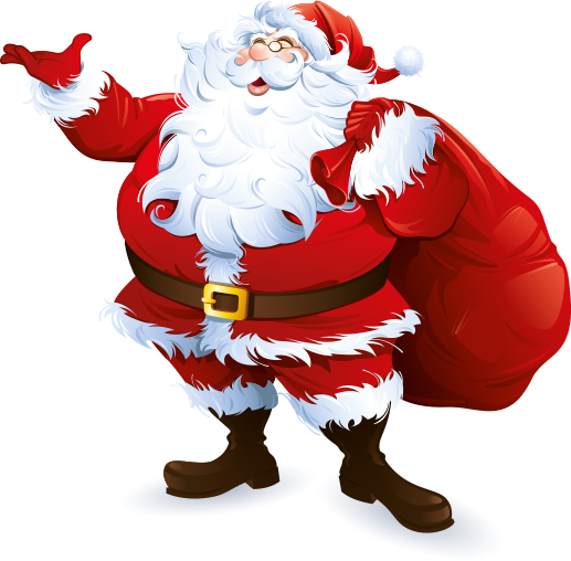 Father Christmas Vector > - Santa Claus Wall Decor Decal Large 24 X 20 Fast From (517x508)