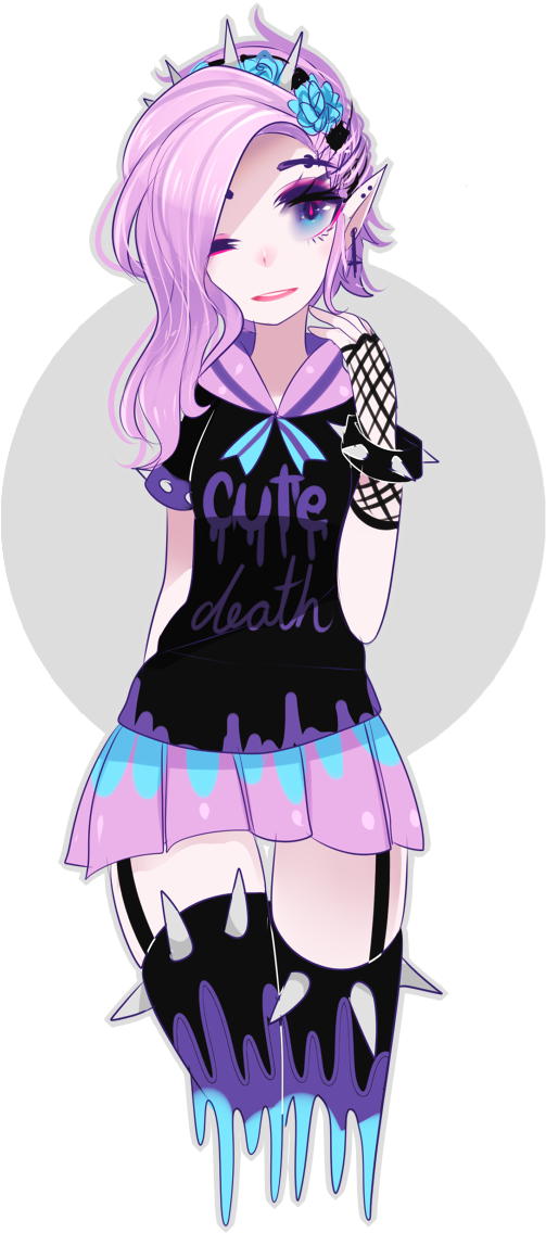 Adopted Fleur, A Pixie Who Loves To Prank People, But - Pastel Goth Anime Girl (700x1200)
