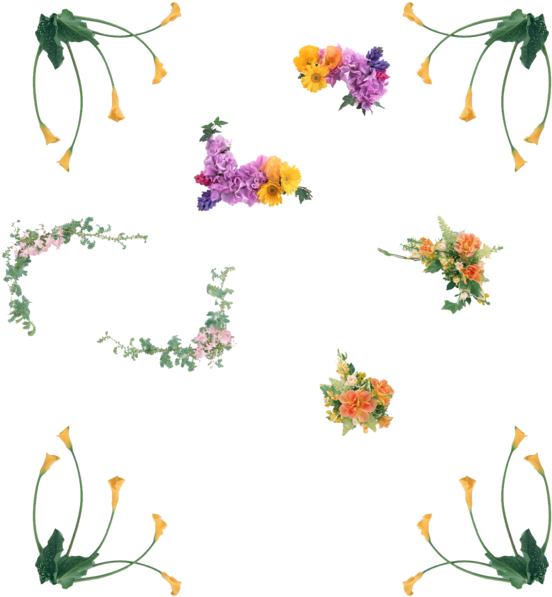 Flower Corners Png By Chaseandlinda - Flowers Monogram Frame Tote Bag (600x600)