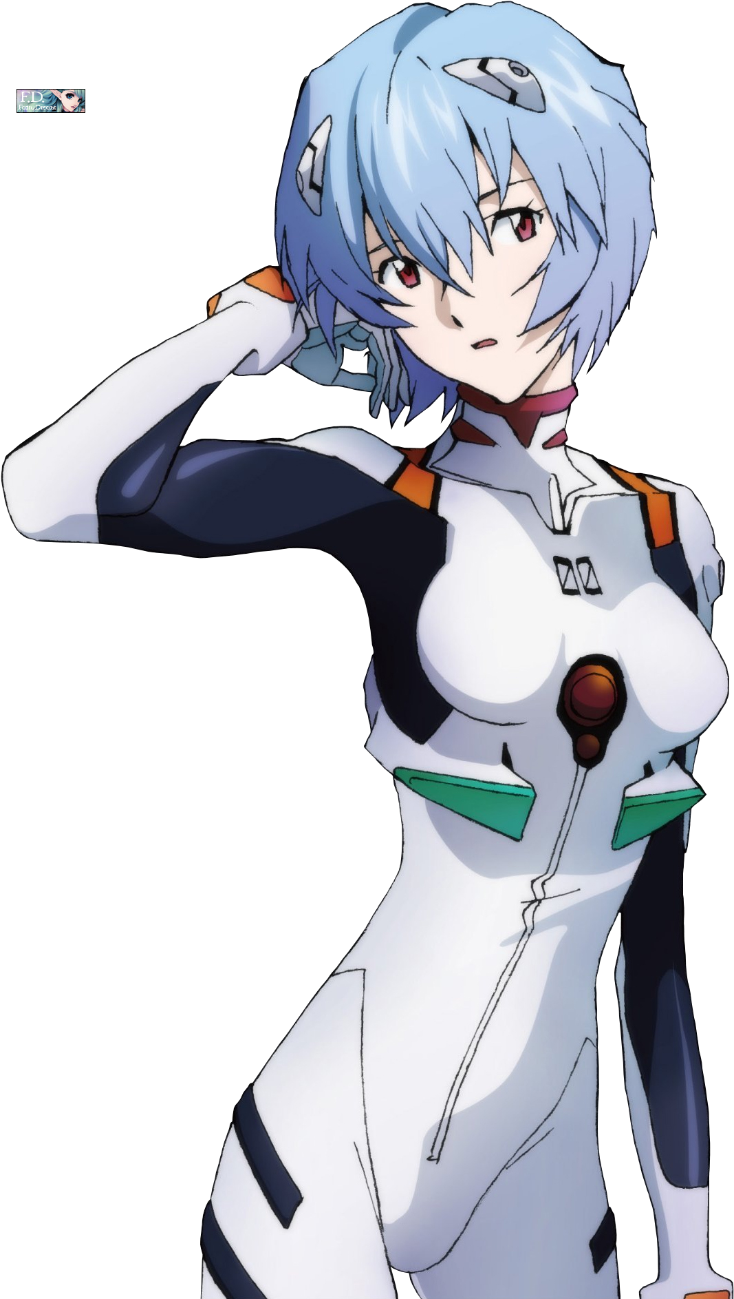 Renders Rei Ayanami Pilot White Combination Neon Genesis - Neon Genesis Evangelion Rei Png (1166x1975)