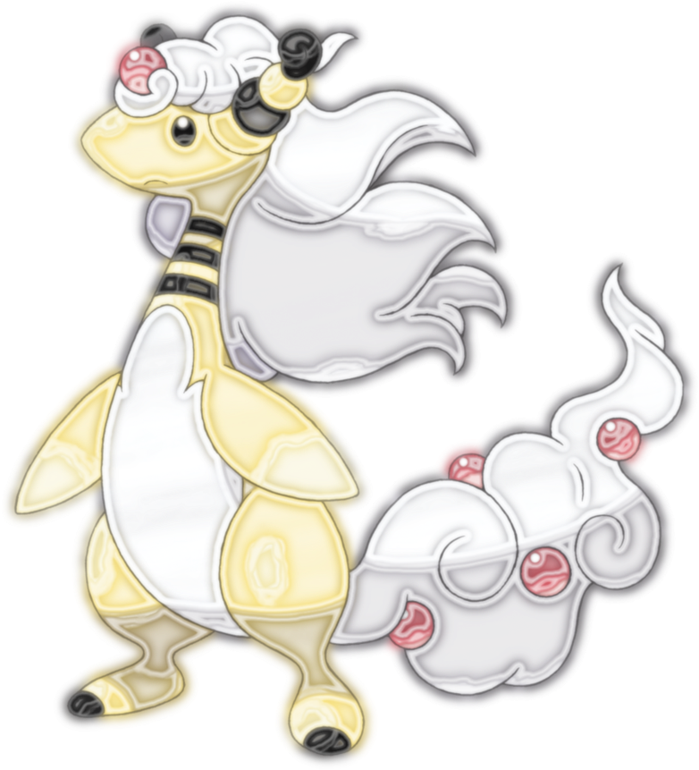 Neon Mega Ampharos By Soleviatis - Ampharos (894x894)