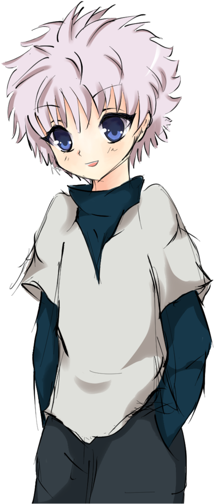 Killua Sketch By Killkku - Drawing (600x1037)