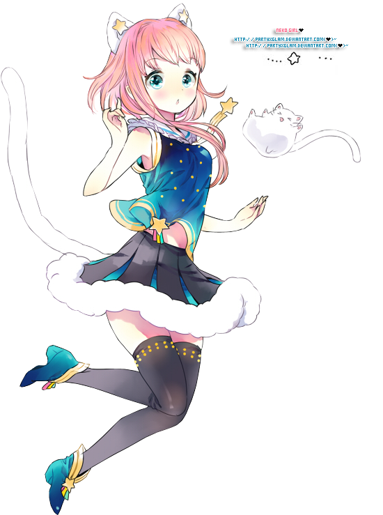 Neko Girl Render}'~ By Partyxglam - Anime Girl With Pink Hair And Green Eyes - (600x750) Png Clipart Download Neko Girl Render}'~ By Partyxglam - Anime Girl With Pink Hair And Green Eyes - (600x750) Png Clipart Download