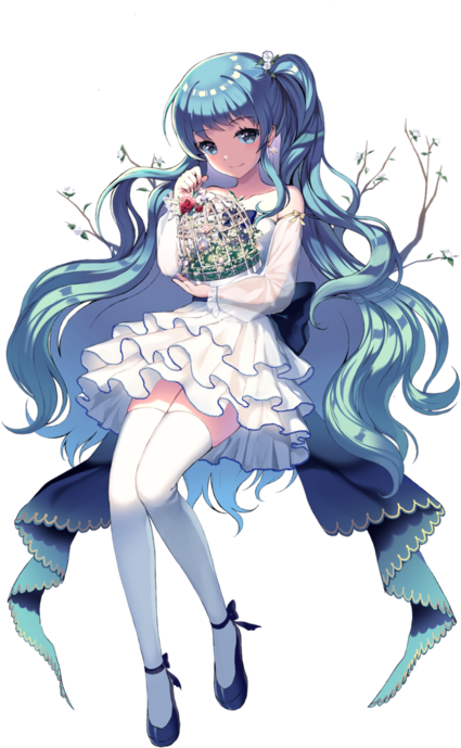Girl, Hair, And Anime Image - Anime (500x707)