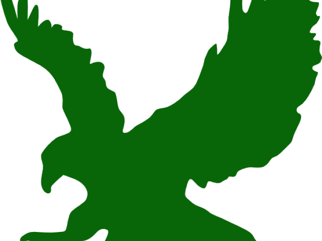 Green Eagle Cliparts - Silhouette Of An Eagle (640x480)