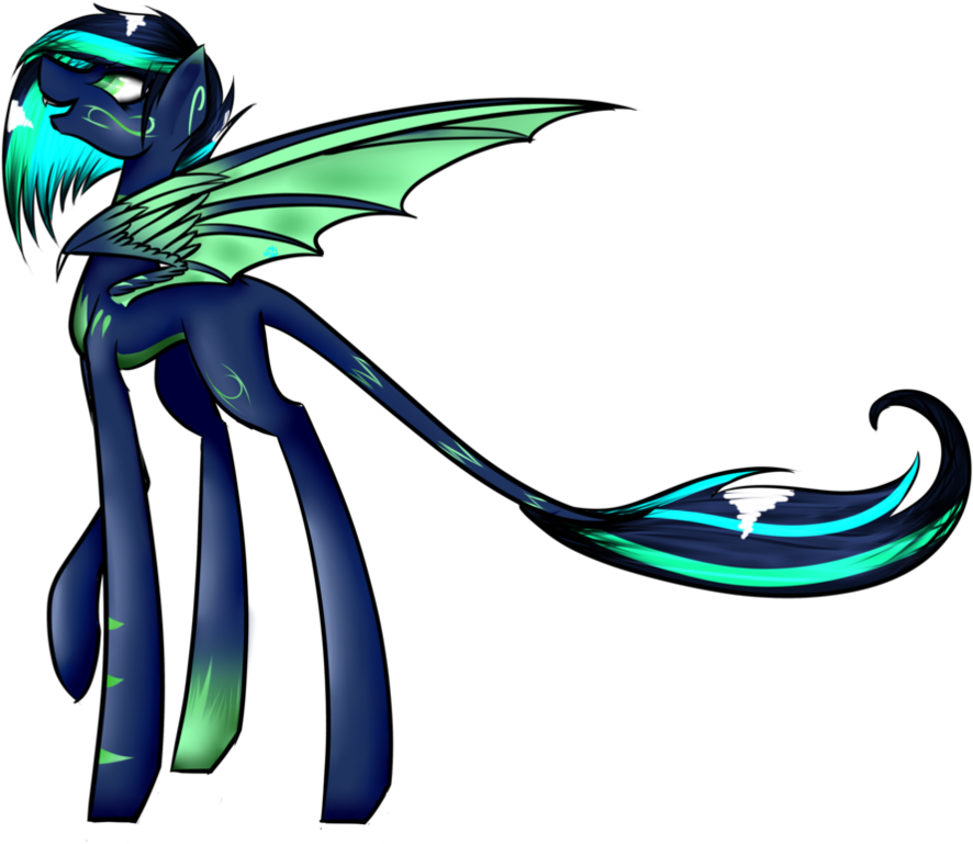 Neo The Dragon Pony (art Trade) By Changeling-neon - Mlp Dragon Pony Art (1021x783)