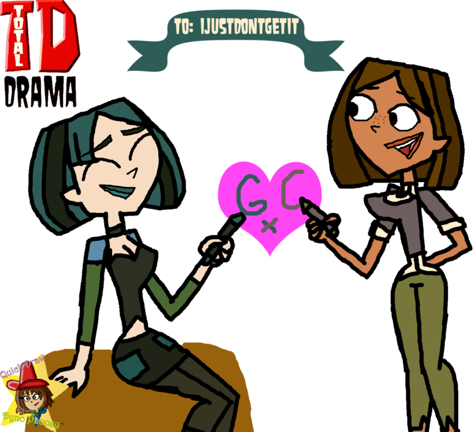 Gwen X Courtney [art Trade] By Quickdrawdynophooey - Gwen And Courtney Deviantart (935x854)