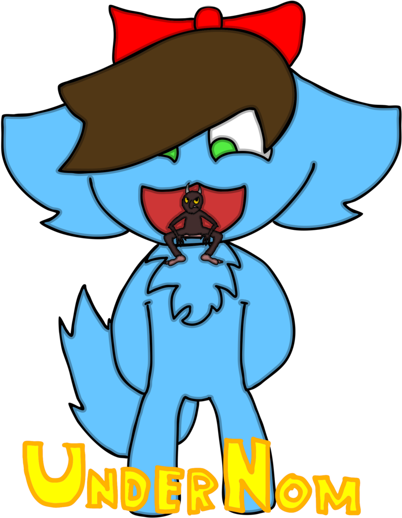 Smol Delicious Demon = A Cat Snack By Undernom - Cartoon (1024x1024)