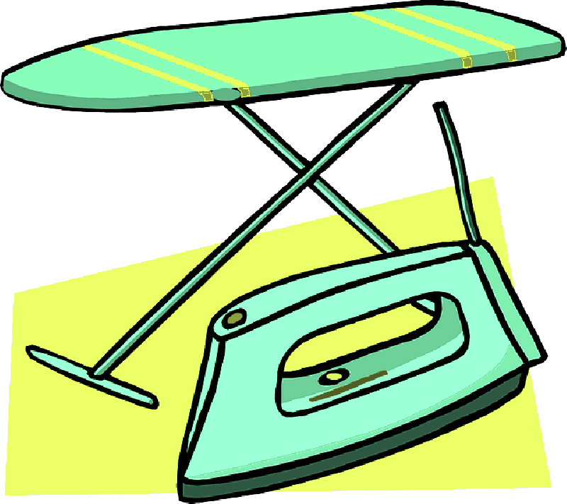 Background - Ironing Board And Iron (800x711)