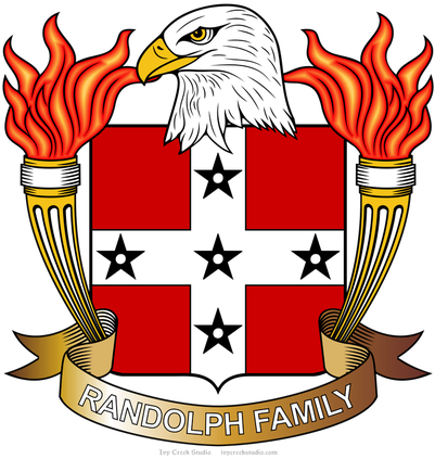 American Eagle Family Crests R Names - Huntington Family (400x439)