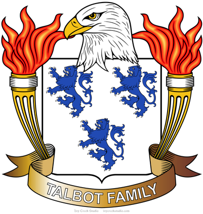 American Eagle Family Crests T U V Names - Head Family Crest (400x439)