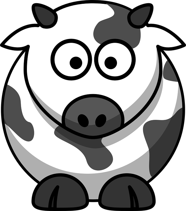 Cow Beef Cattle Milk Cow Animal Mammal - Draw Cartoon Cow (636x720)