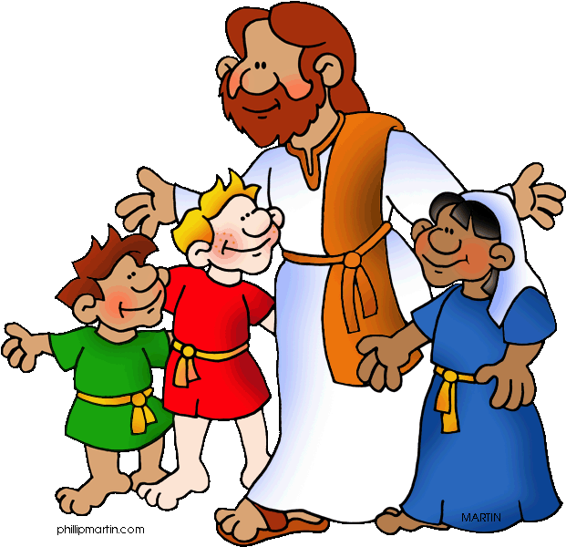Jesus And The Children Preschool Theme - Jesus Loves The Little Children Clip Art (648x617)
