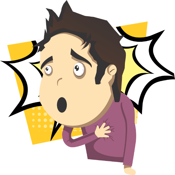 Shortness Of Breath - Cartoon (600x599)