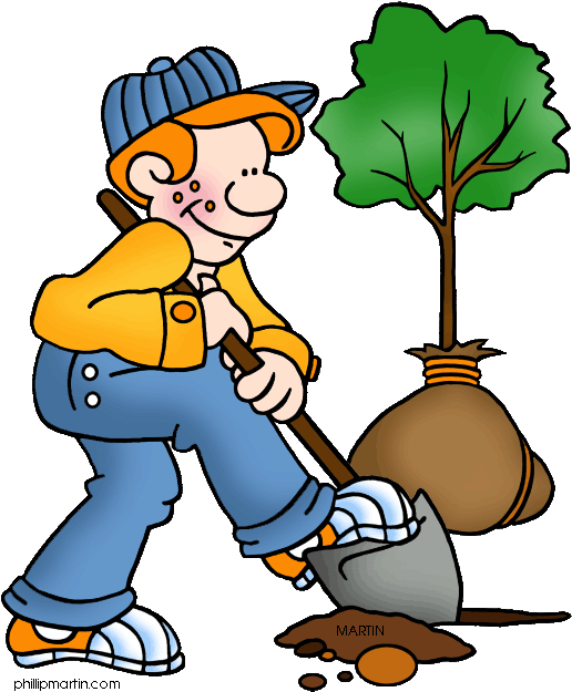Plant - Planting Trees Clipart Gif (542x648)