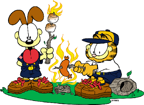 Campfire - Clipart - Hot Dog Roast Clip Art (500x364)