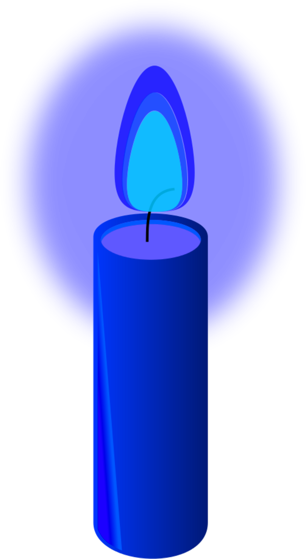 Blue Candle Clip Art At Mzayat - Clip Art (600x1096)