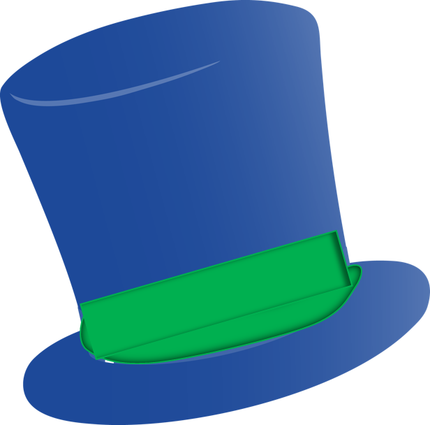 Blue Books Top Hat By Bigninja55 On Deviantart - Green And Blue Top Hat (616x608)