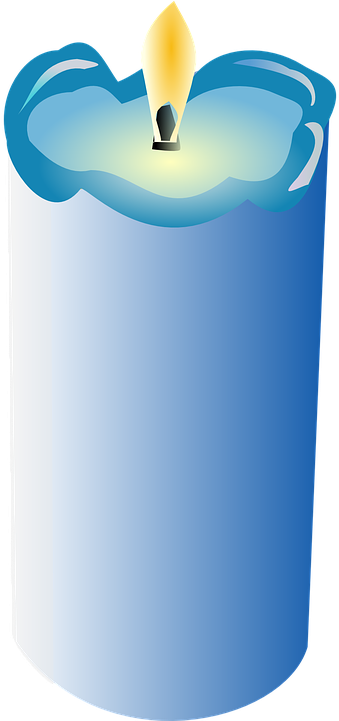 Free Vector Graphic - Kerze Clipart Blau (360x720)