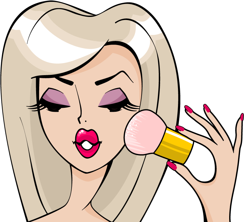 Beauty Face Cartoon Png (1000x1000)