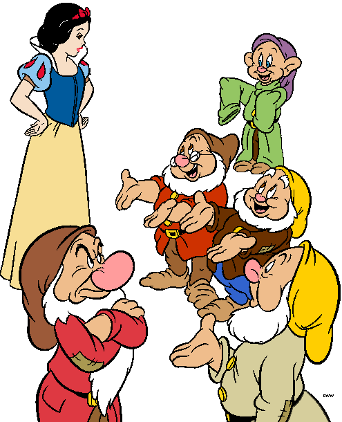 Snow White And The Seven Dwarfs Clip Art - Snow White And The Seven (495x610)
