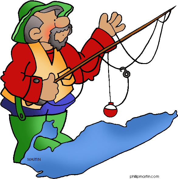 Lake Clipart - Fisherman Clip Art (648x638)