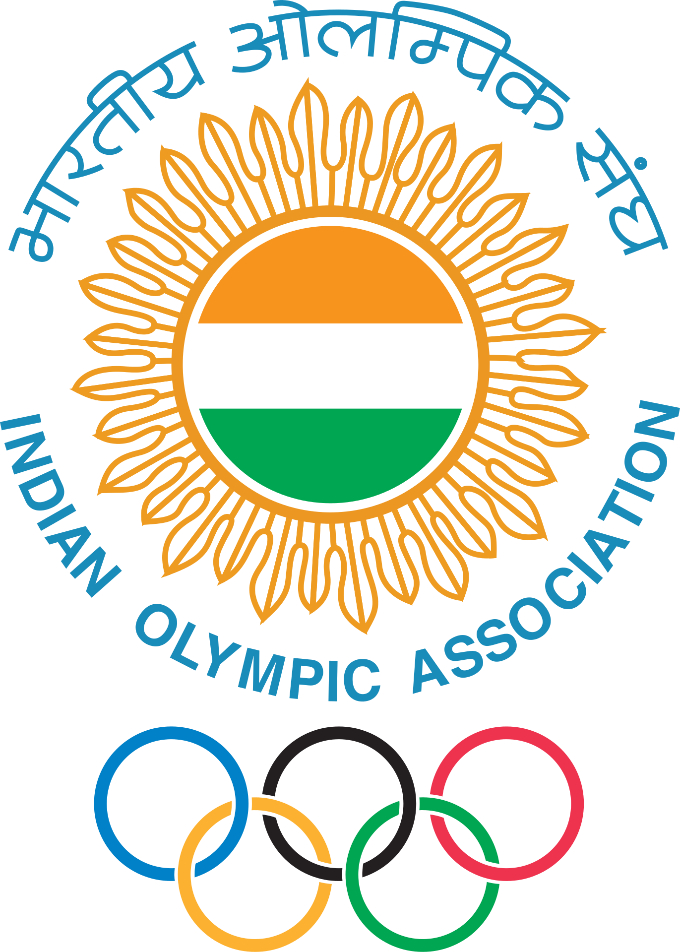 Indian Olympic Association - Indian Olympic Association Logo (1371x1919)