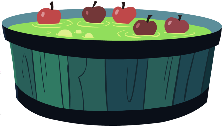 Apple Bobbing By B3archild - Bobbing For Apples Clipart (900x548)