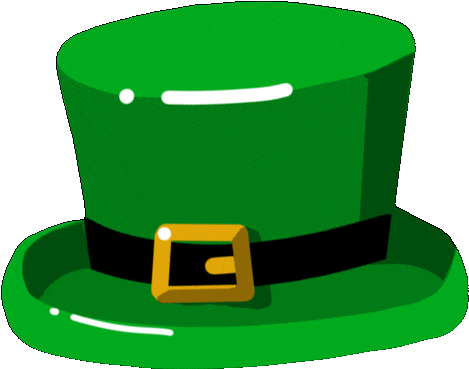 Green Leprechaun Hat St - Gif (640x640)