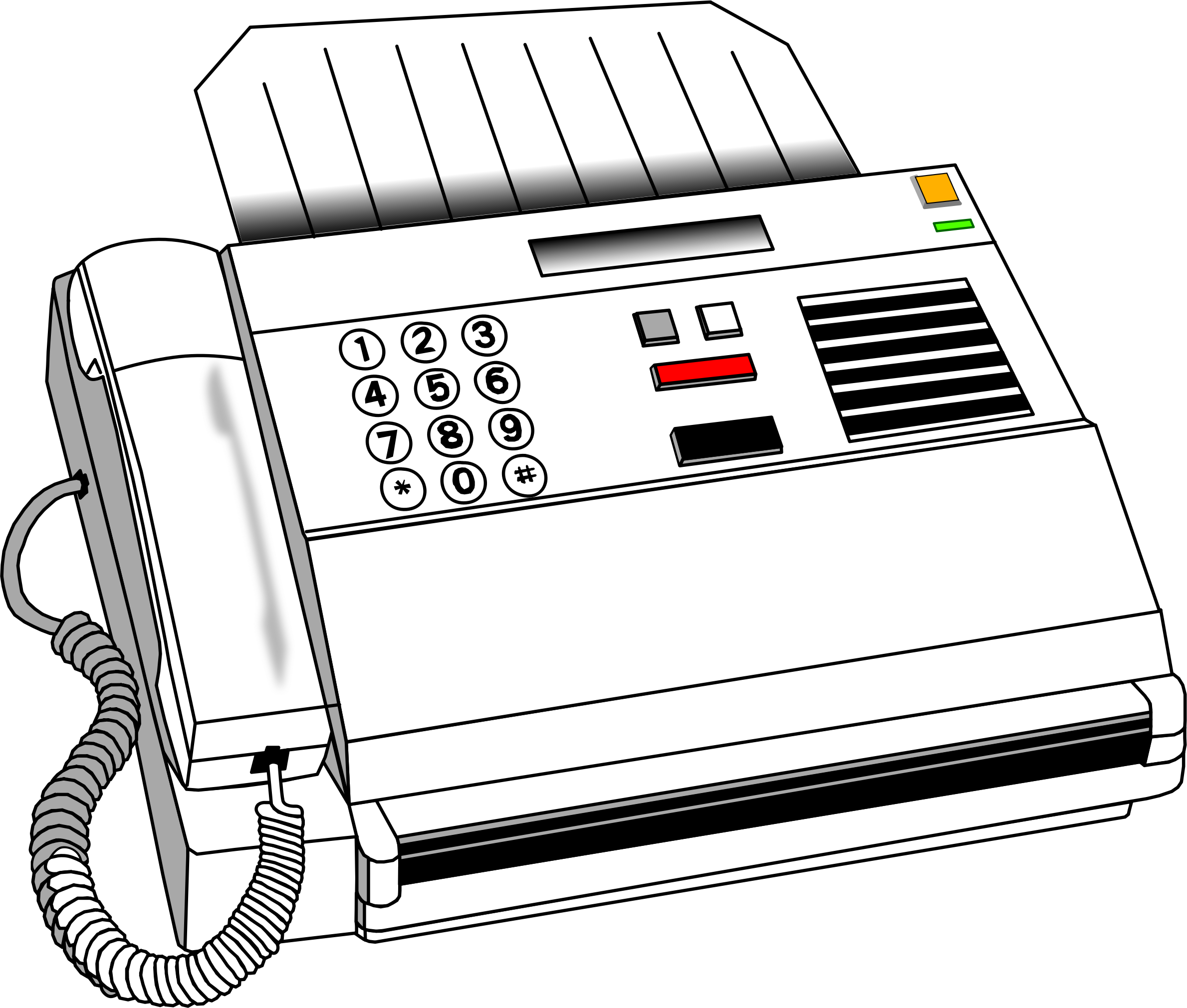Big Image - Fax Clipart (2379x2021)