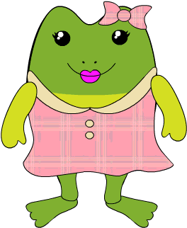Dancing Girl Frog - Girl Frog Cartoon (400x400)