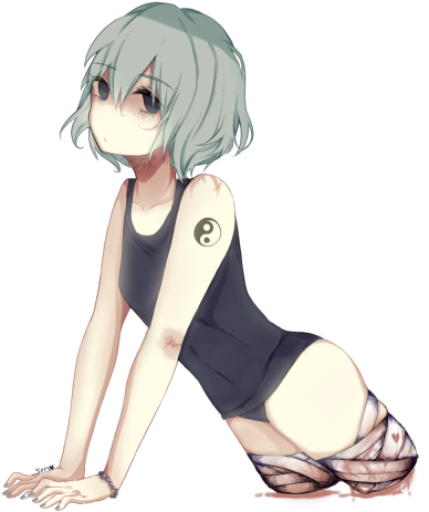 Bloody Anime Girl Guro Amputation - Amputation Guro (400x514)