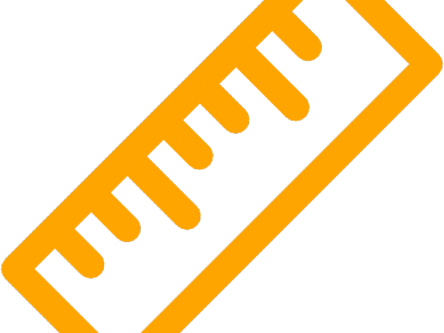 Ruler Clipart Icon - Ruler Icon Black (640x480)