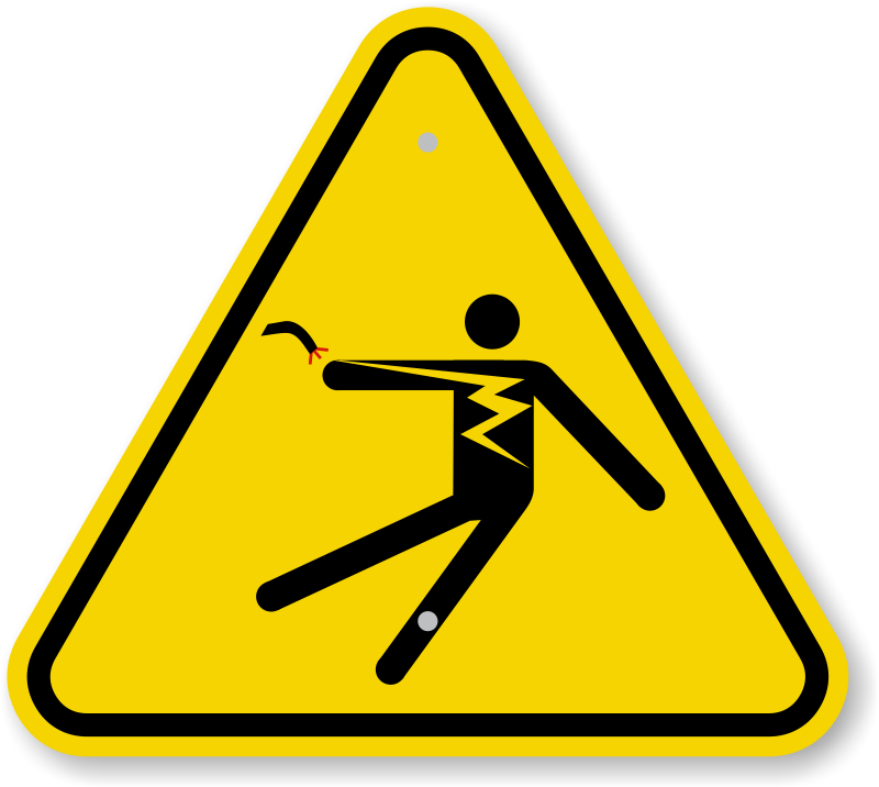 Iso Electric Body Shock Symbol Warning Sign - Warning Sign Flying Object (800x716)