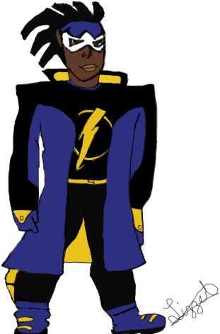 Static Shock Fanart By Lariasrhor - Cartoon (397x471)