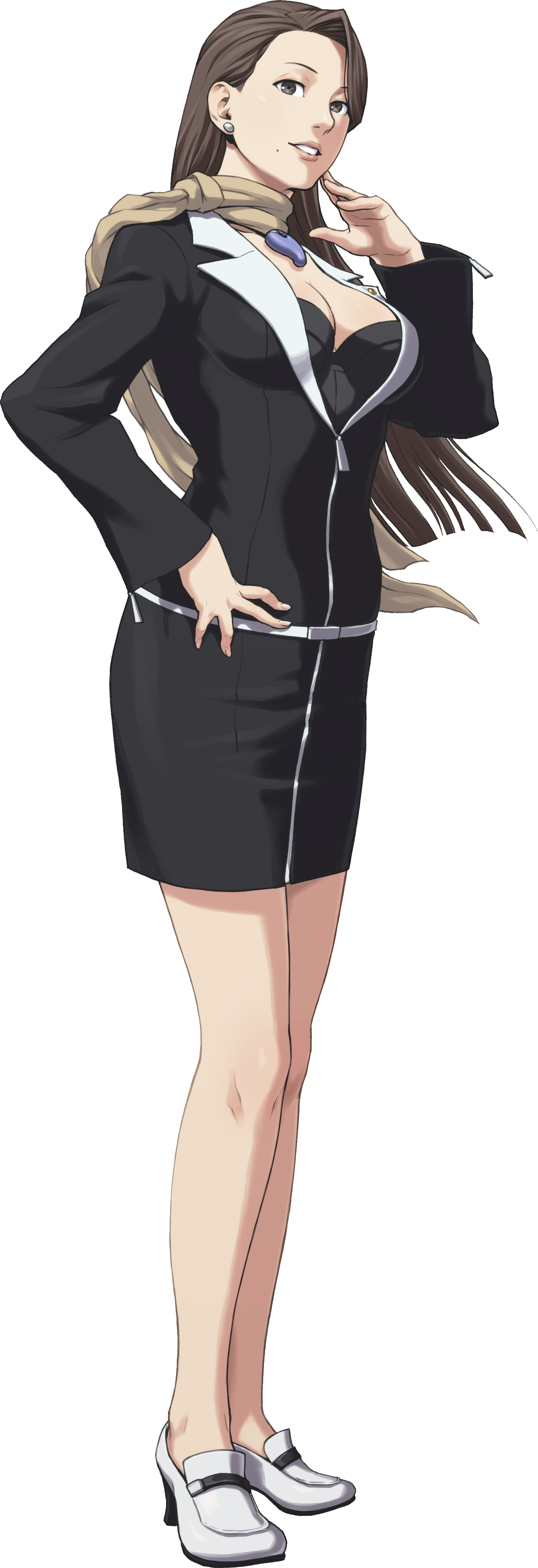 Full-body Illustration Phoenix Wright - Ace Attorney Trilogy Mia (1455x4242)