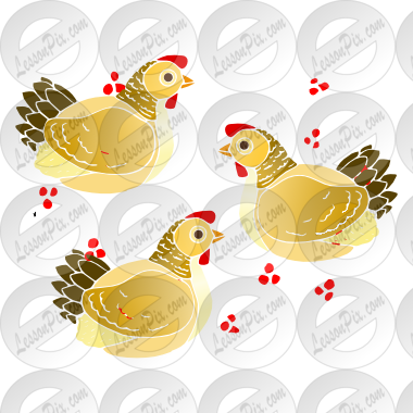 French Hens Clipart - Illustration (380x380)