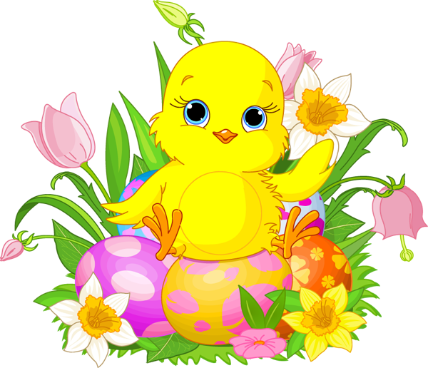 Easter Duckling Clipart - Easter Chick (600x516)