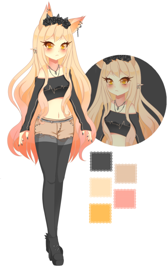 [auction] Grunge Elf Girl By Celesstia - Cartoon (804x993)