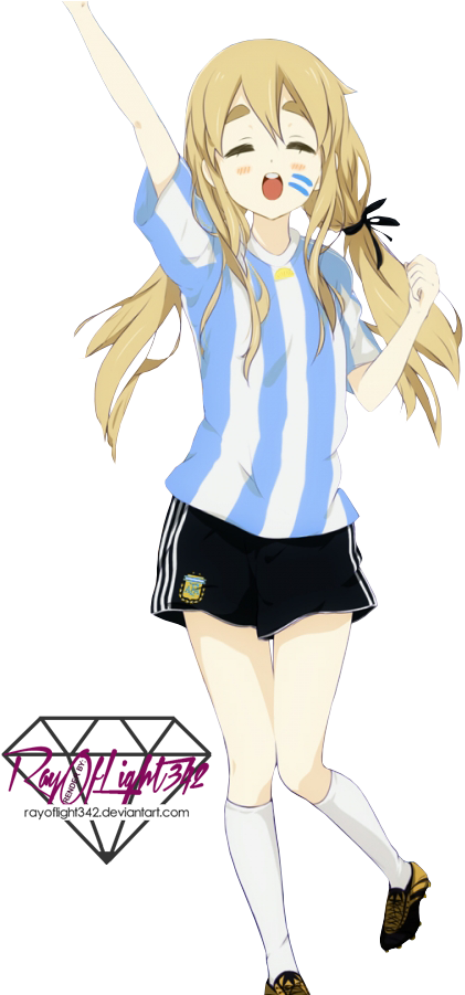 Argentina [render] By Rayoflight342 - Anime Futbol De Chicas (484x900)