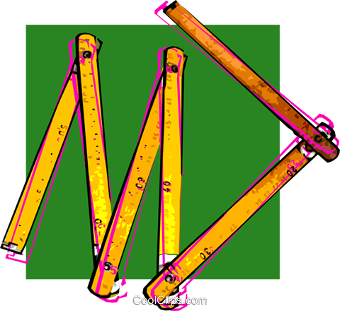 Folding Ruler Royalty Free Vector Clip Art Illustration - Zollstock Clipart (480x440)