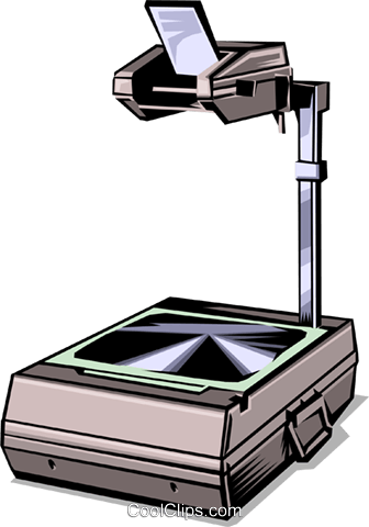 Overhead Projector Royalty Free Vector Clip Art Illustration - Over Head Projector Drawing (336x480)