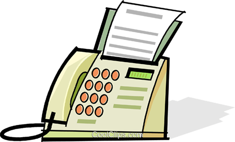 Office Phone Fax Machine Royalty Free Vector Clip Art - Fax (480x291)