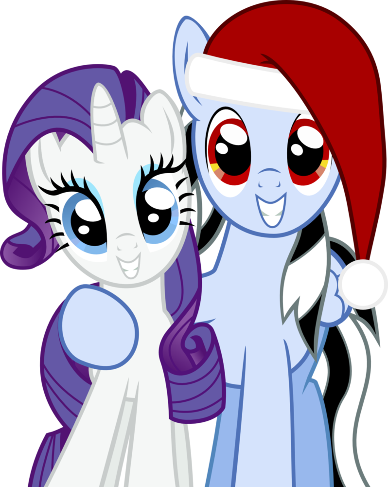 Beat Shock And Rarity Christmas Vector By Beatshock - Cartoon (798x1001)