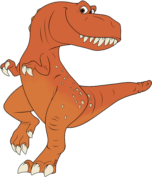 Dinosaur Clipart Orange Dinosaur - Ramsey From The Good Dinosaur (550x642)