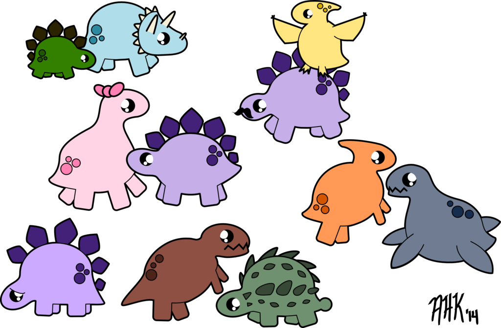 Chibi Dinosaurs By Chromophoric - Chibi Dinosaurs (1024x671)