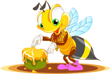 New Funny Bunny Clipart Honey Bees Cartoon Animal Images - ان كان حبيبك عسل (400x400)