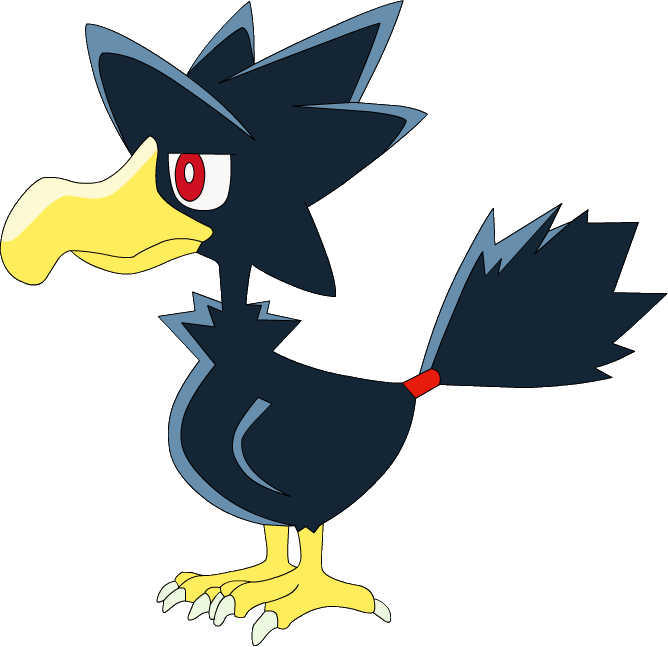 198murkrow Os Anime - Pokemon Honchkrow (668x647)